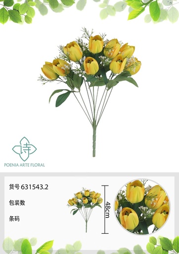 [631543.2] Ramo de tulipanes grandes artificiales 48 cm - Novedades en decoración 