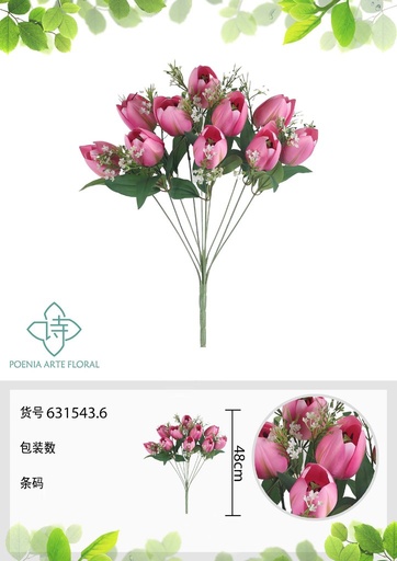 [631543.6] Ramo de tulipanes grandes artificiales 48 cm - Novedades en decoración 