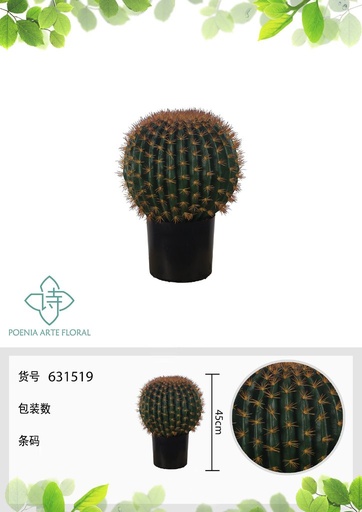 [631519] Rama de cactus artificial de 35 cm - Planta decorativa 