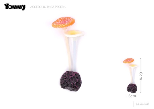 [YM6043] Adorno acuático de goma 3*3*8cm - Decoraciones para acuarios