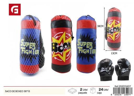 [202013407] Saco de boxeo 38x13 cm - Equipos de deportes y entrenamiento