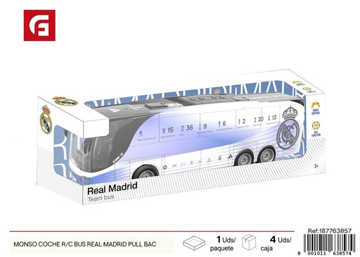 [187763857] Coche R/C bus Real Madrid pull back - Juguetes de vehículos deportivos