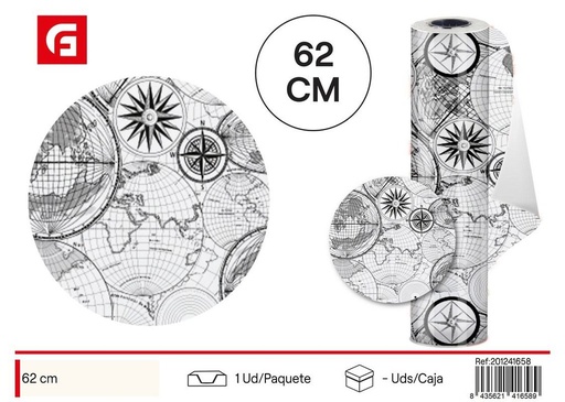 [201241658] Papel regalo decorado 62 cm - Papel para regalos