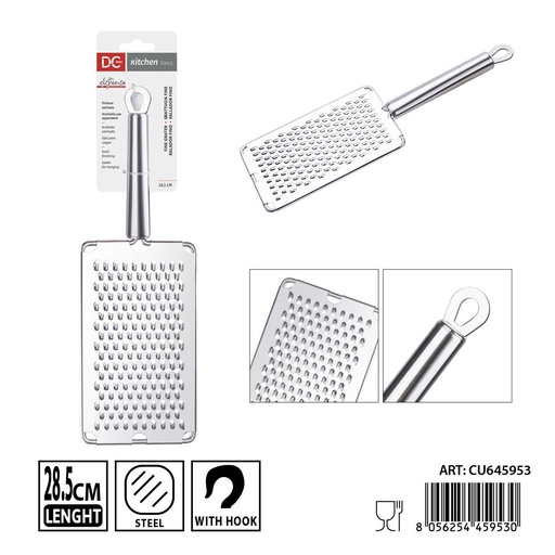 [0242195] Rallador fino de acero inoxidable 28x8.7 cm - Utensilios de cocina y herramientas