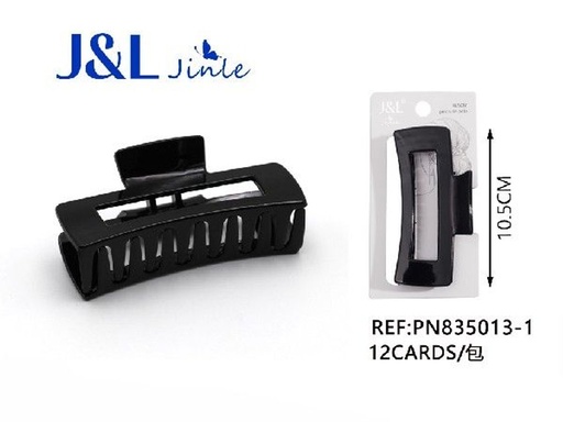 [8445801231758] Pinza de pelo 10.5 cm negra 12/u - Accesorios para el cabello