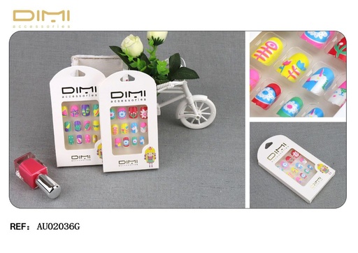 [8435560201956] Uñas postizas infantiles 12 unidades AU02036G - Accesorios de uñas para niños