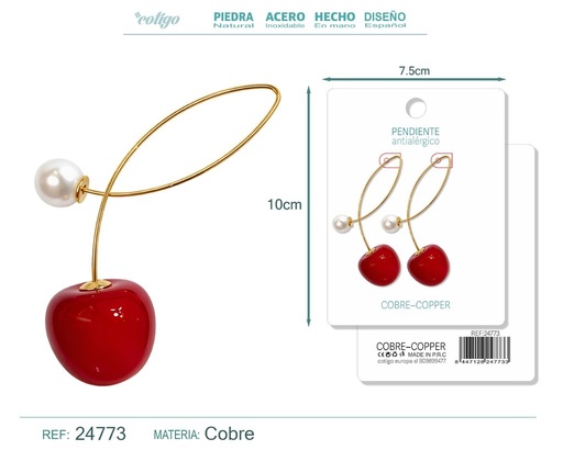 [24773] Pendiente de cereza - Accesorios de bisutería de frutas