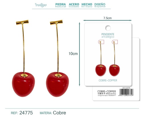 [24775] Pendiente de cereza - Accesorios de bisutería de frutas