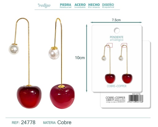 [24778] Pendiente de cereza - Accesorios de bisutería de frutas