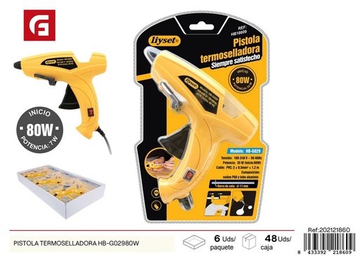 [202121860] Pistola termofusible HB-G02980W - Herramientas de ferretería
