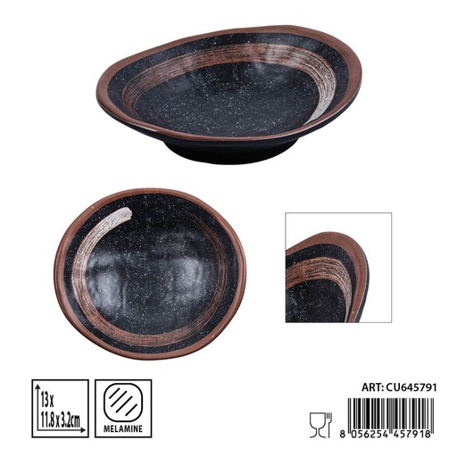 [0241180] Plato de melamina 5 pulgadas 13X11.8X3.2 cm - Accesorios de cocina