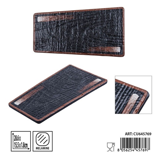 [0241158] Plato de melamina 11 pulgadas 28.6X15.5X1.8 cm - Accesorios de cocina
