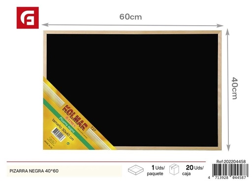 [202204458]  Pizarra negra 40x60 cm - Material escolar y educativo