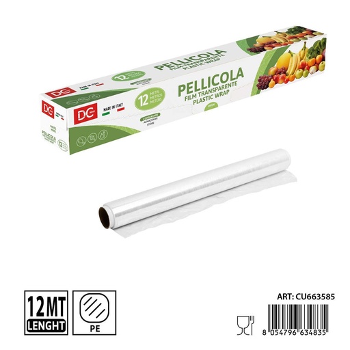 [0245039] Papel film transparente 12 m - Utensilios de cocina desechables