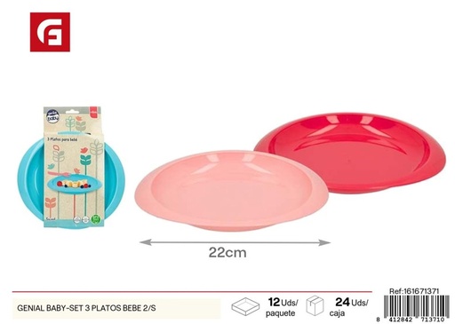 [161671371] Set de 3 platos para bebé - Genial Baby