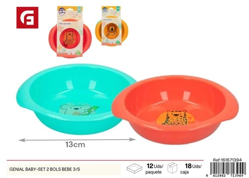 [161671394] Set de 2 tazones para bebés 3 unidades - Genial Baby