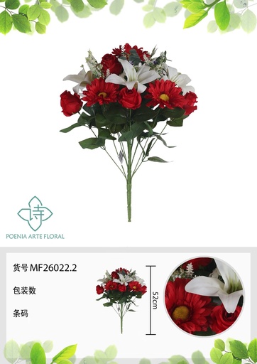 [MF26022.2] Ramo de flores artificiales MF26022.2 (8435588807512)