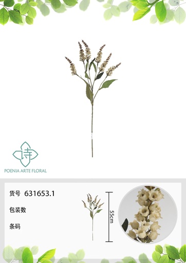 [631653.1] Vara de flores silvestres artificiales - Decoración floral natural