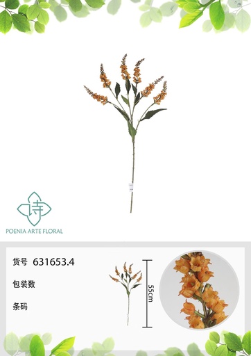 [631653.4] Vara de flores silvestres artificiales 55 cm - Decoración floral artesanal