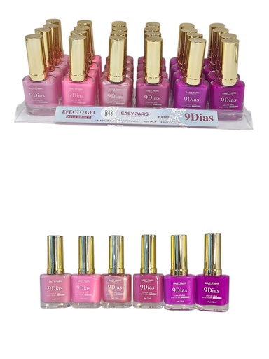 [D051-B48] Laca de uñas 9 días (estuche de 24) - Cosméticos de uñas