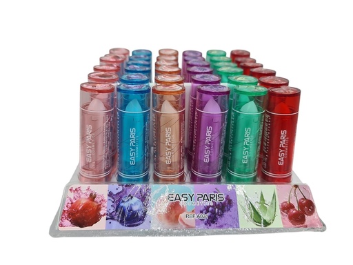 [A021-02] Protector labial aroma frutas (estuche de 36) - Cosméticos de labios