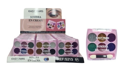 [S213-01] Cremas glitter (estuche de 24) - Cosméticos de maquillaje