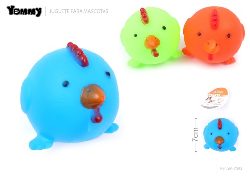 [YM7592] Juguete de vinilo gallo 7 cm - Juguetes para mascotas