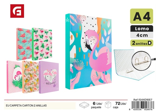 [154401667] Carpeta de cartón EU con 2 anillas - Material de oficina