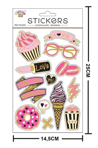 [PE2959] Stickers decorativos "Dulce" 14,5x25 cm - Pegatinas infantiles decorativas