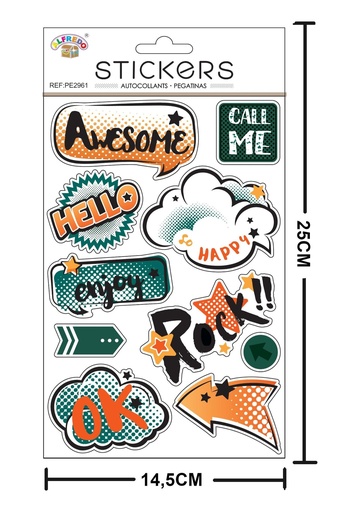 [PE2961] Stickers decorativos "Enjoy" 14,5x25 cm - Pegatinas infantiles decorativas