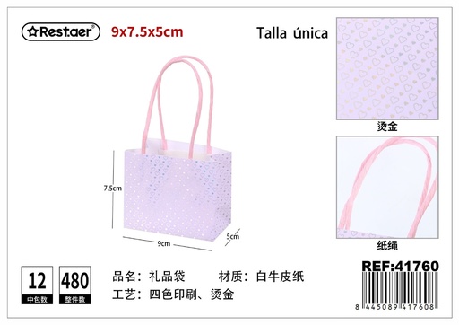 [41760] Bolsa de regalo mini 9x7.5x5cm - Artículos de regalo y embalaje