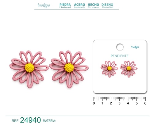 [24940] Pendiente de flor - Joyería y accesorios