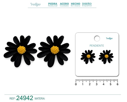 [24942] Pendiente de flor - Joyería y accesorios