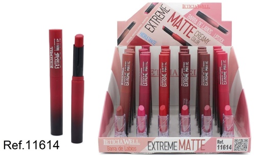 [8435433232483] Barras de labios extreme matte (24 unidades) - Maquillaje labial ultramate