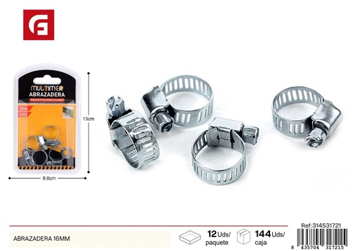 [314531721] Abrazadera 16 mm - Accesorios de ferretería