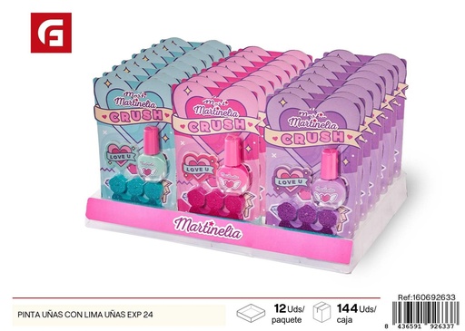 [160692633] Kit de pinta uñas con lima (24 piezas) - Productos de belleza y cuidado de uñas