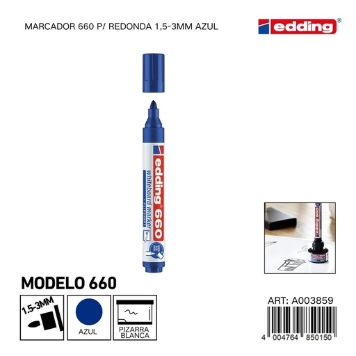[A003859] EDDING marcador 660 p/redonda 1.5-3mm azul - Material de oficina