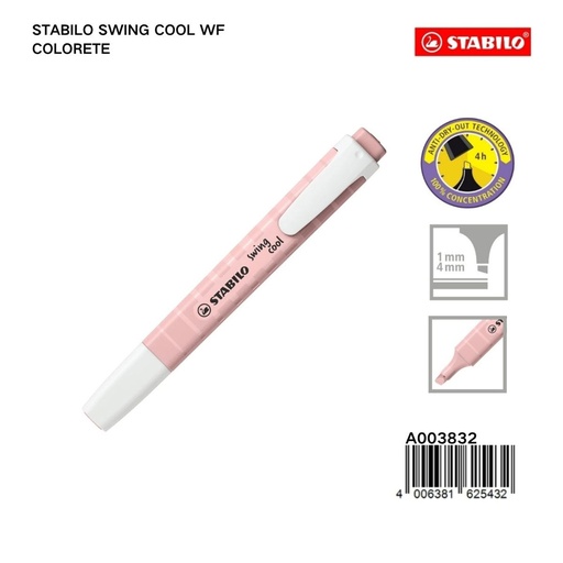 [A003832] Marcador estabilo 1mm + 4mm color colorete STABILO SWING COOL - Marcadores de colores