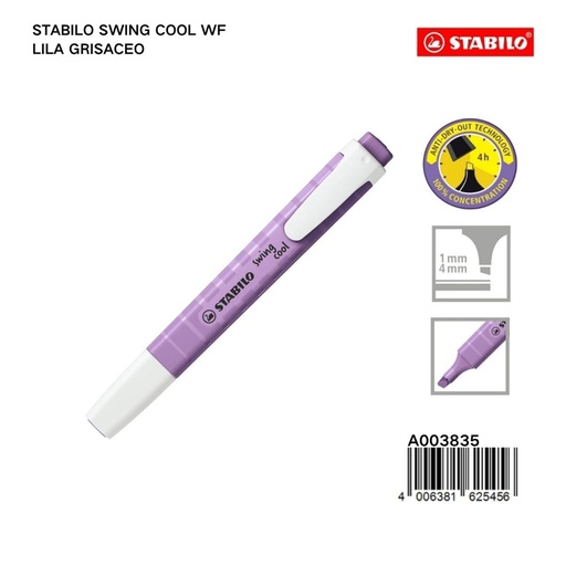 [A003835] Marcador estabilo 1mm + 4mm color grisáceo STABILO SWING COOL - Marcadores de colores