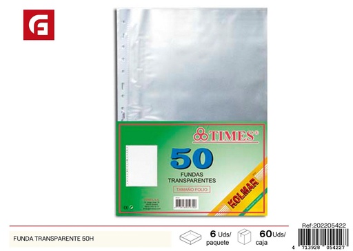 [202205422] Funda transparente A4 50H - Material de oficina