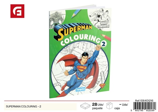 [106401216] Libro para colorear Superman - 2 - Materiales escolares y cuentos