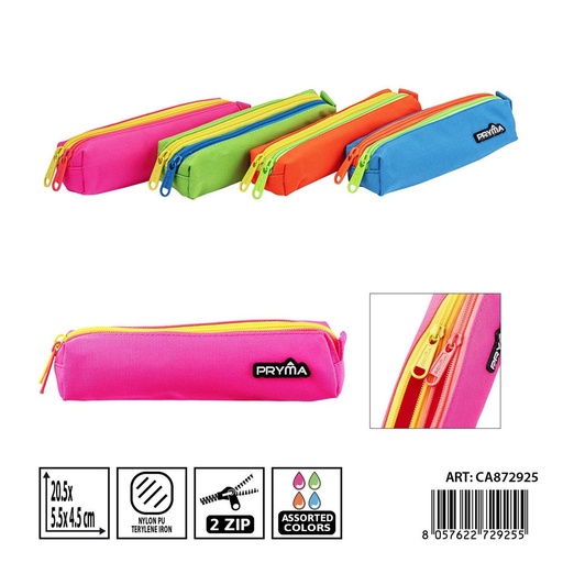 [0241921] Estuche cremallera PRYMA 20.5x5.5x4.5 cm - Estuches y mochilas