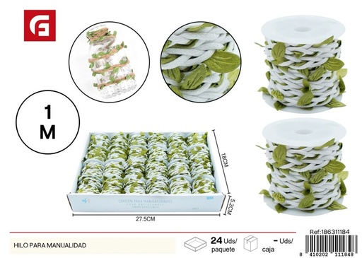 [186311184] Hilo de yute encerado blanco 1M - Accesorios de costura y manualidades