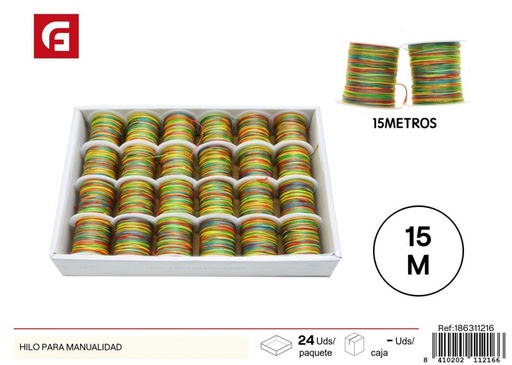 [186311216] Hilo perla 12 hebras 15M multicolor - Accesorios de costura y manualidades