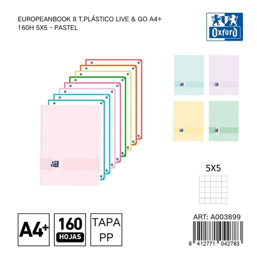 [A003899] Cartera Oxford A4+ liso 8 colores 5x5 - Papelería y material escolar
