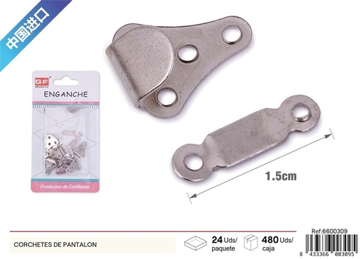 [6600309] Corchetes de pantalón - Accesorios de costura