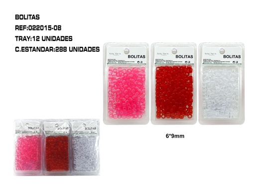 [022015-08] Bolitas decorapelo 12/u - Accesorios para el cabello y decoraciones