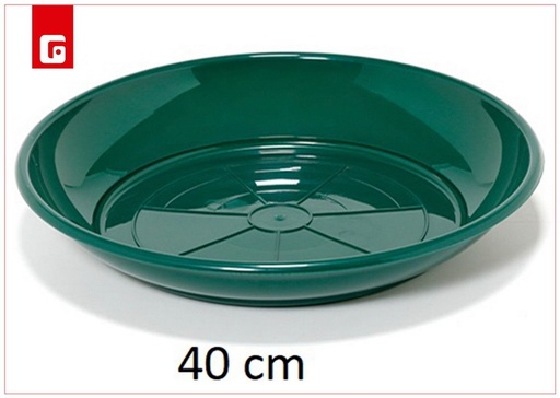 [121610405] Plato maceta verde 40cm - Accesorios de jardinería y macetas