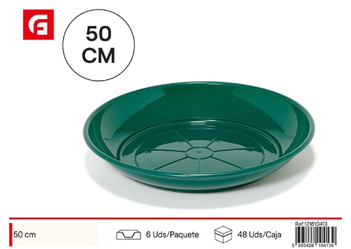 [121610413] PLATO MACETA VERDE 50 cm - Macetas de plástico