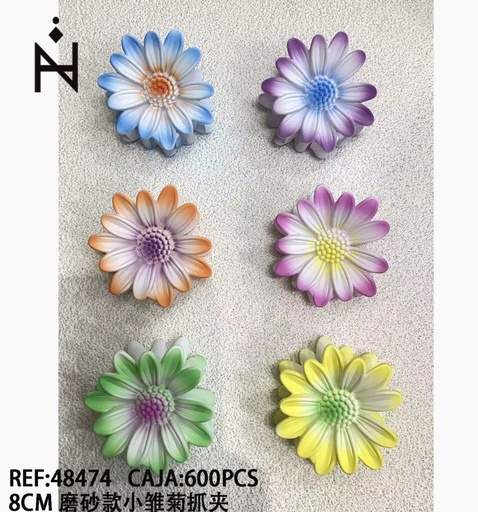 [8434832484745] Pack de 12 pinzas de pelo flor - Accesorios para el cabello y pinzas decorativas